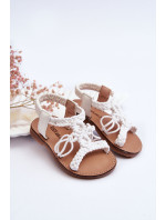 Detské pletené sandále White Tracy
