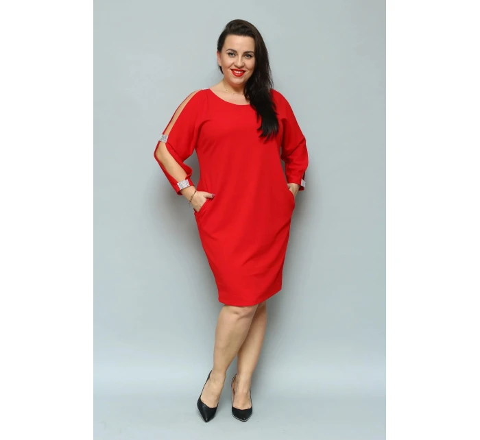 Dámské šaty model 18913708 červené - Karko