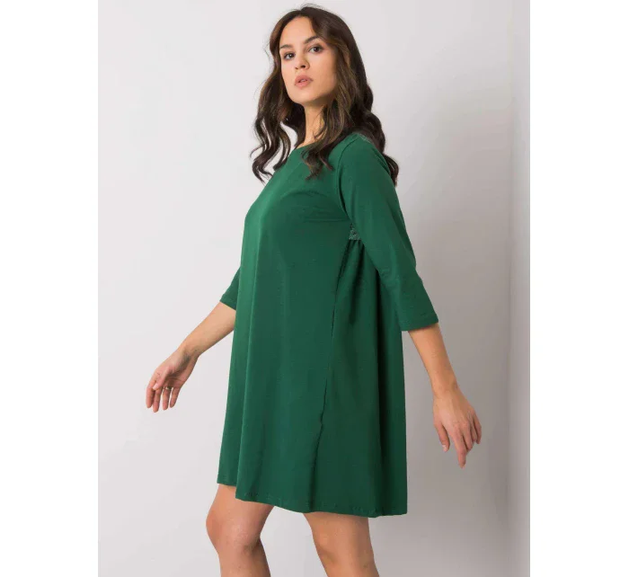 Dámské šaty RV SK model 20727672 tmavě zelené - Rue Paris