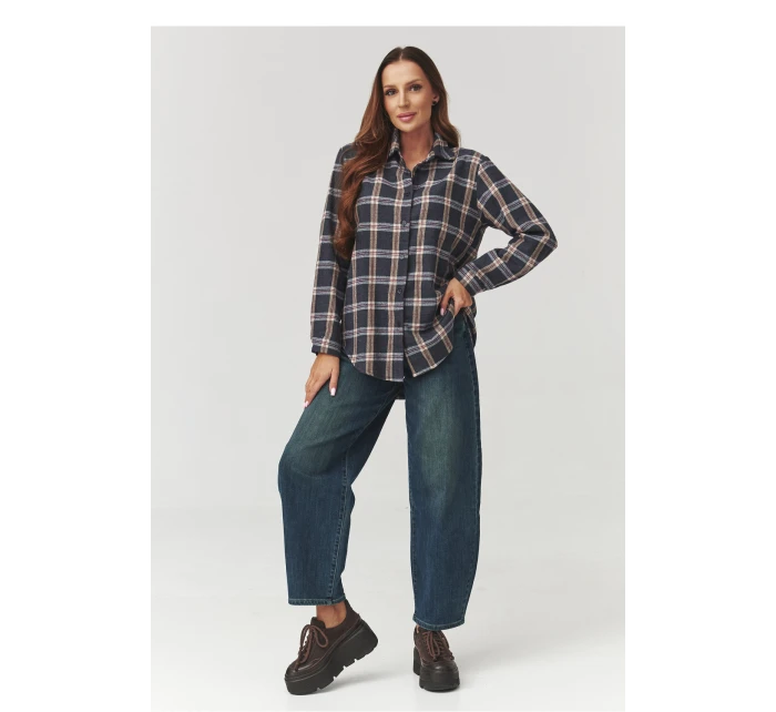 Košeľa s dlhým rukávom model 219730 Makadamia