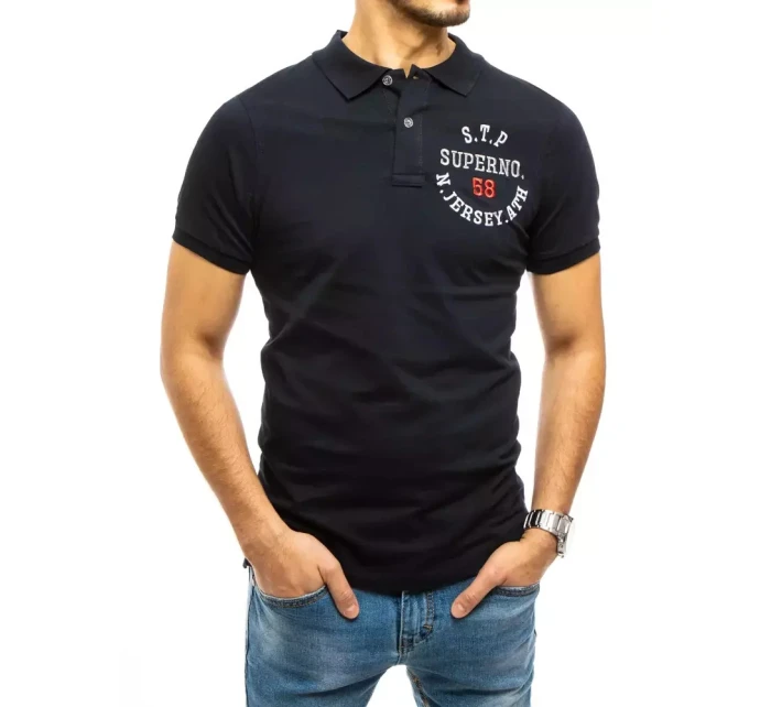 FashionStreet pánske tmavomodré polo tričko PX0418