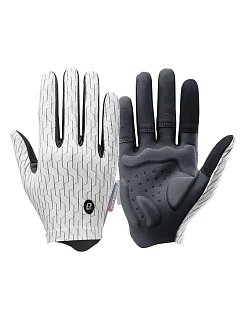 Rockbros plné športové rukavice na jar/leto veľkosť L - biela/čierna