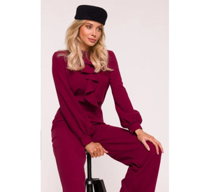 S420 Kombinéza s volánom - bordová S420 Kombinéza s volánom - bordová