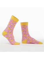 Pánske ružové ponožky s banánmi