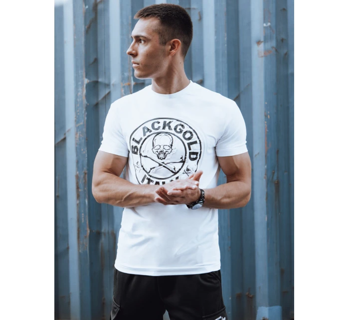 Pánské tričko s potiskem bílé model 21977620 - Dstreet