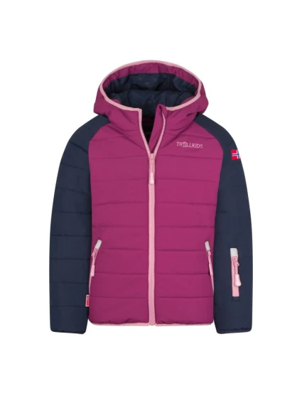 Detská snehová bunda Trollkids Hafjell PRO s kapucňou woodproof pink (514-182)