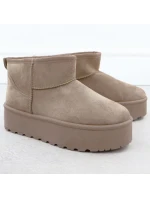 Dámské sněhule semišové béžové model 21906196 - Potocki Dámské sněhule semišové béžové model 21906196 - Potocki