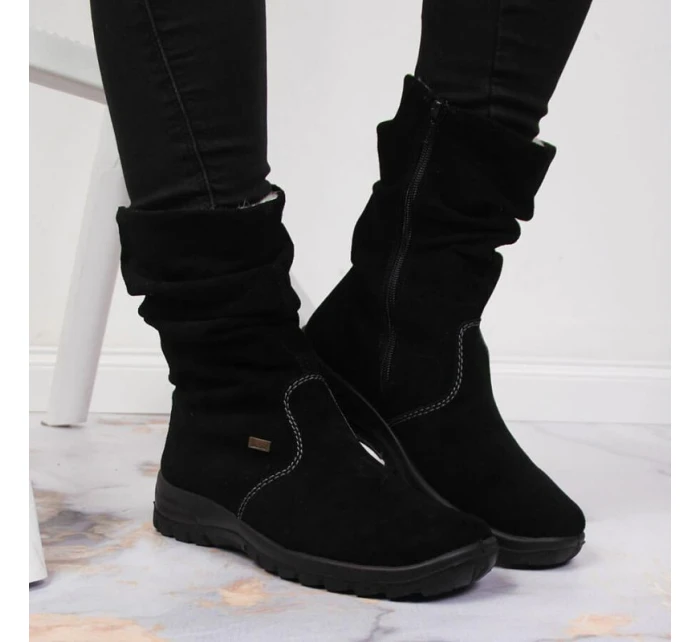 RIEKER W RKR130 zateplené kožené čižmy RIEKER W RKR130 zateplené kožené čižmy