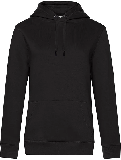 B&C QUEEN Hooded_° Dámska mikina s kapucňou 01.W02Q black pure