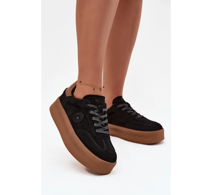 Sneakersy Damskie Na Platformie Big Star SS274761 Czarne
