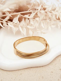 Dámský náramek ze nerezové oceli zlatý