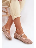 model 22130372 baleríny s páskem Béžové Gaia - Boto