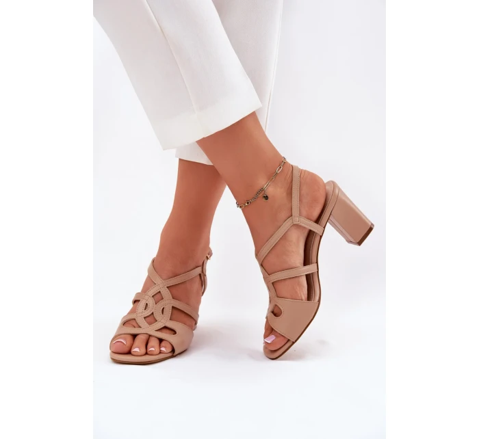 Sandále na podpätku model 212835 Vykročte štýlovo