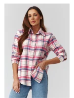 Košeľa s dlhým rukávom model 224093 Makadamia Košeľa s dlhým rukávom model 224093 Makadamia