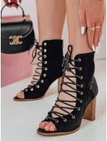 Dámské kozačky na podpatku černé Dstreet model 21984494 - FashionStreet