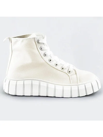 Biele šnurovacie topánky (XA060)