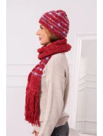 Dámska súprava so šatkou Anika K304 červená Dámska súprava so šatkou Anika K304 červená