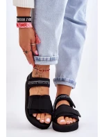 Damskie Sandały Na Rzepy Big Star LL274784 Czarne