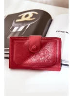 Damski Portfel Z Eko Skóry Czerwony Isamille