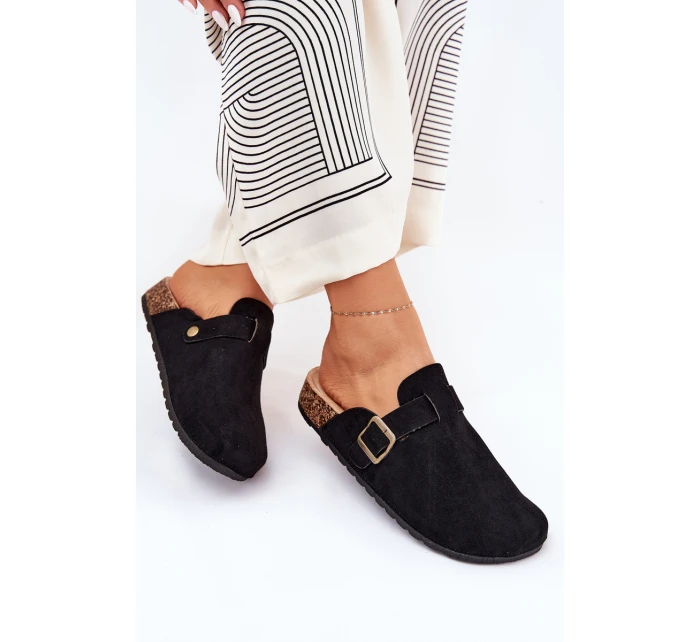 Dámské Pantofle a Na Platformě S Přezkou Černé model 21689838 - Boto