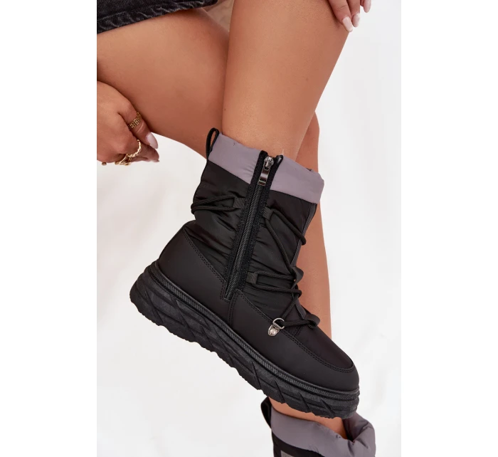 Dámské zimní boty na zip Lee Cooper LCJ-25-44-3930 Černé