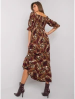 Šaty DHJ SK model 15859597 kaštanová - FPrice Šaty DHJ SK model 15859597 kaštanová - FPrice