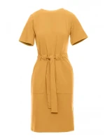 Bavlněné šaty s kapsami model 18407279 - BeWear