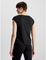 Dámske tričko Lounge T-Shirt S/S WIDE NECK 000QS6794EUB1 čierna - Calvin Klein