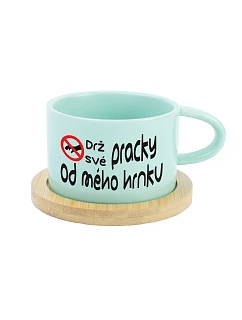 DRŽ SVÉ PRACKY OD MÉHO HRNKU - mint hrníček makronka 200 ml