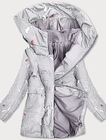 Dámska vzorovaná sivá bunda (7720)