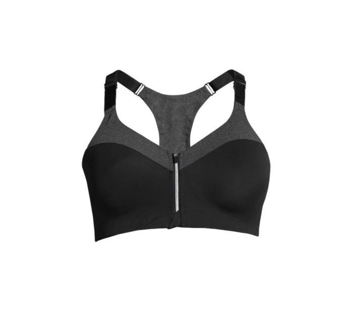CASALL Sportovní podprsenka se zipem vpředu šedá