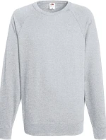 Fruit of the Loom Lightweight Raglan Sweat Pánska raglánová mikina 16.2138 heather grey