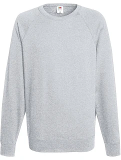 Fruit of the Loom Lightweight Raglan Sweat Pánska raglánová mikina 16.2138 heather grey