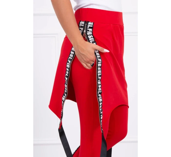 Nohavice/oblek s nápisom selfie red