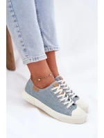 Materiałowe Trampki Damskie Big Star RR274796 Niebieskie Materiałowe Trampki Damskie Big Star RR274796 Niebieskie