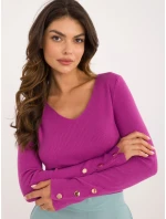 Sweter AT SW model 21326979 fioletowy - FPrice Sweter AT SW model 21326979 fioletowy - FPrice