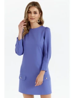 K148 Trapézové šaty - svetlo fialové