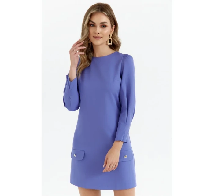 K148 Trapézové šaty - svetlo fialové