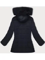 Tmavě modrá prošívaná dámská zimní bunda model 21247029 - J.STYLE