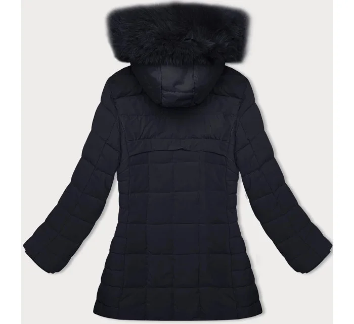 Tmavě modrá prošívaná dámská zimní bunda model 21247029 - J.STYLE