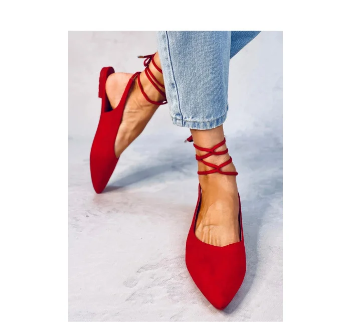 Dámské balerínky model 20091033 Červená - SEASTAR Dámské balerínky model 20091033 Červená - SEASTAR