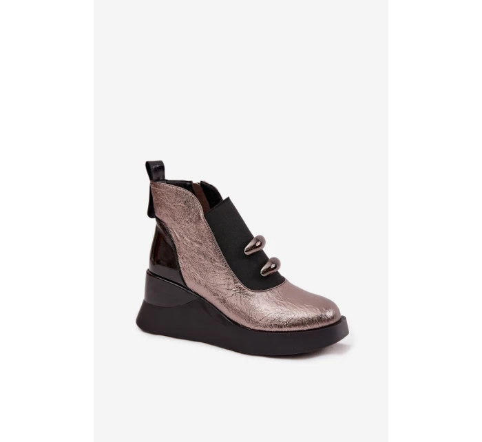 Topánky na klinovom podpätku model 220506 Step in style Topánky na klinovom podpätku model 220506 Step in style