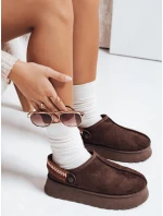 Dámske semišové hnedé snežnice FashionStreet ZY1178