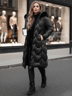 Dámska prešívaná dlhá bunda WINTERACT black FashionStreet TY4775z