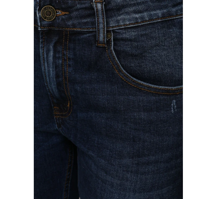 Pánske džínsy slim fit tmavomodré FashionStreet UX4479