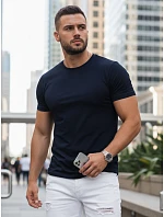 Pánske klasické tmavomodré tričko FashionStreet RX5673