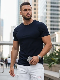 Pánske klasické tmavomodré tričko FashionStreet RX5673