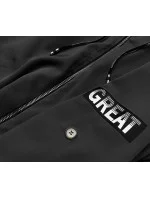 Tenký černý asymetrický dámský přehoz přes oblečení model 18001553 - S'WEST