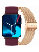 Smart hodinky Gravity Pink Gold Maroon 2 Stripes GT17-6 Smart hodinky Gravity Pink Gold Maroon 2 Stripes GT17-6
