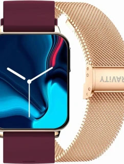 Chytré hodinky Pink Gold Maroon 2 Stripes model 21807467 - Gravity